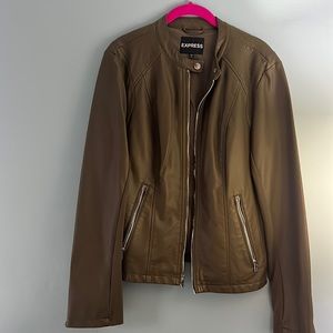 Faux leather express jacket